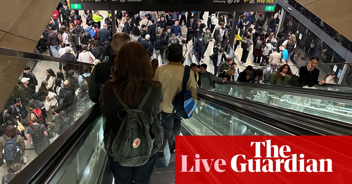 Australia news live: Sydney train delays continue as passengers freed from carriages stranded under high-voltage wire | Australia news