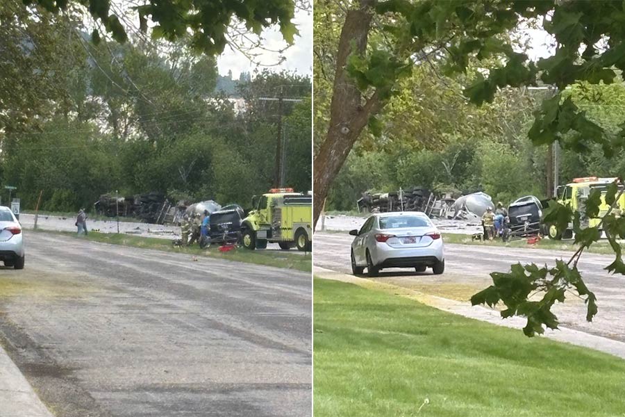 Two-vehicle crash west of Palisades Dam