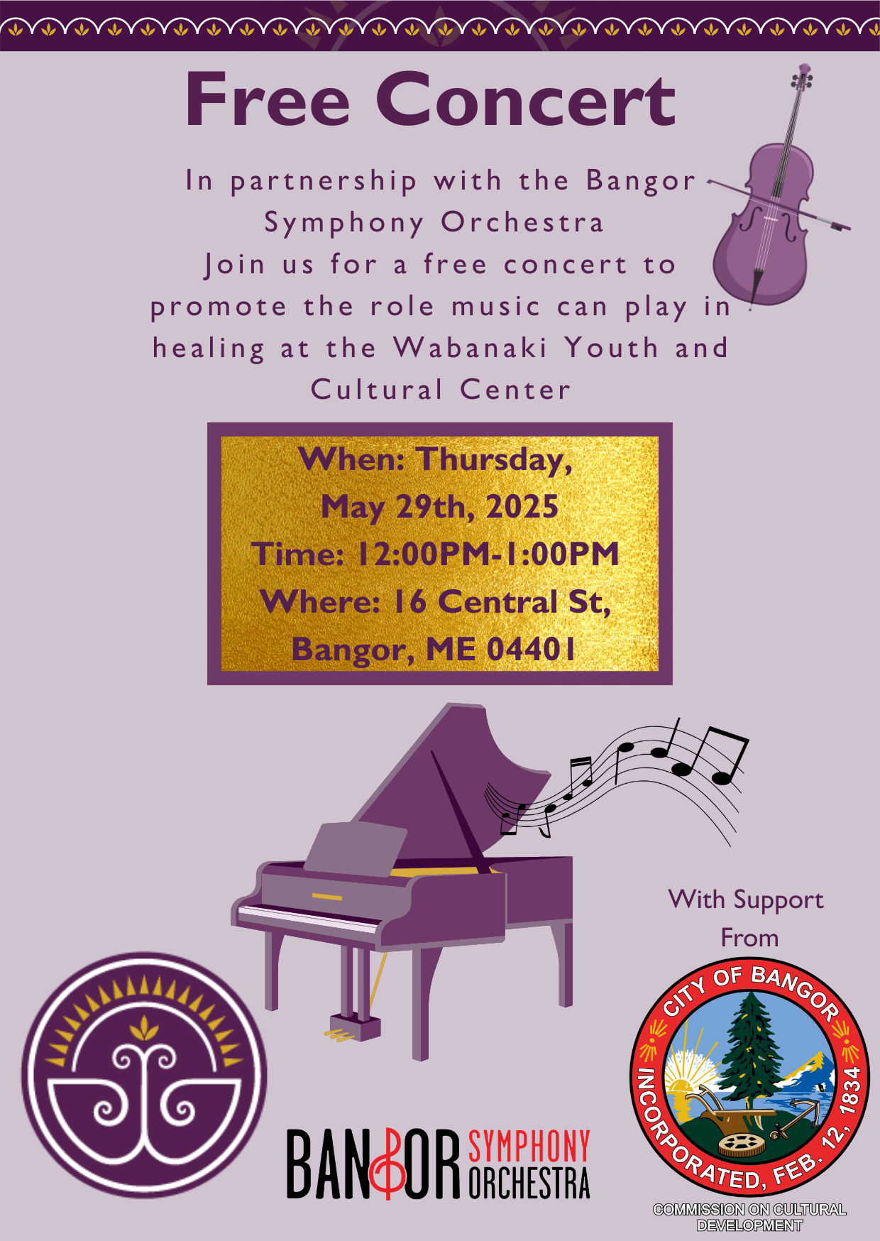 Bangor Symphony musicians play free concert featuring music & wellness