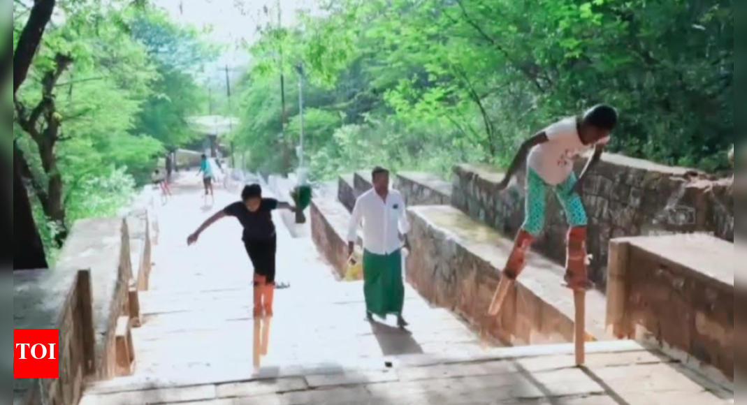 Can you climb 1,320 steps with feet tied to wooden stilts? | Coimbatore News