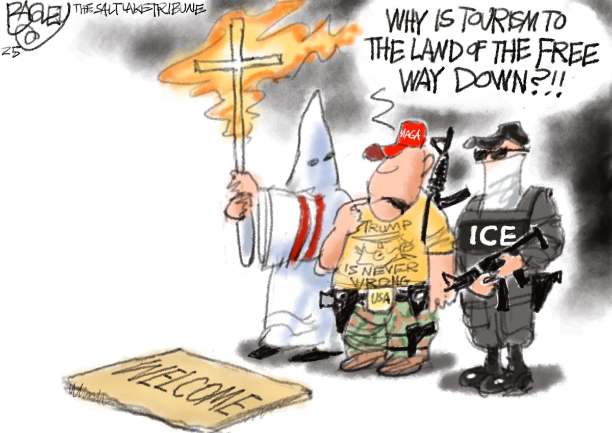 Check out Pat Bagley's latest cartoon: Welcome Wagon