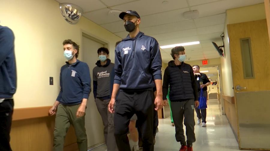Cyclists visit CAMC Women and Children's hospital