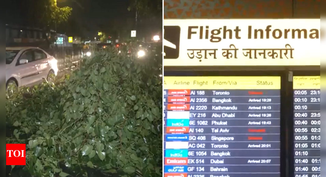 Delhi rain: Thunderstorm brings national capital to halt, flights delayed, traffic hit | India News