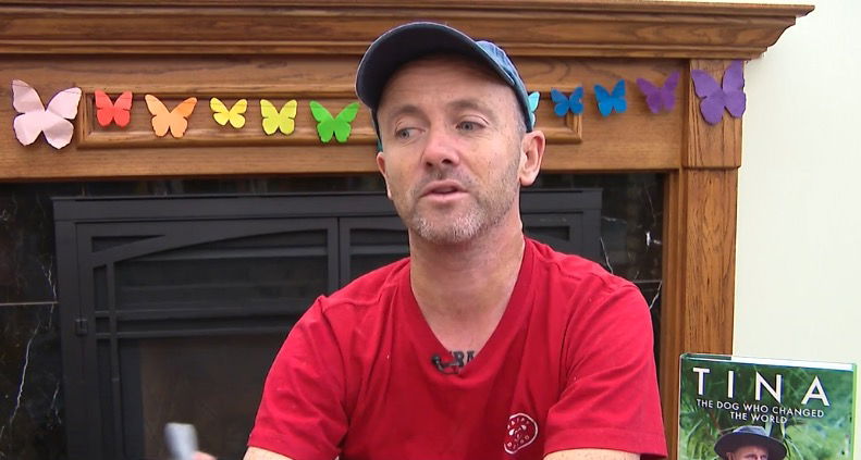 WBBM via CNN NewsourceViral dog rescuer and author Niall Harbison brought this book tour to Chicago on May 20.