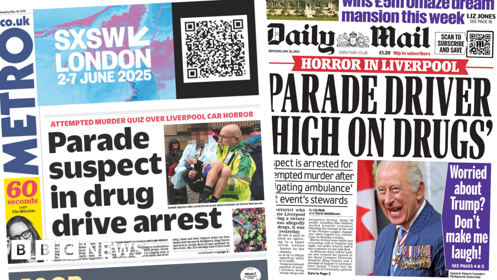'Drug drive arrest' and 'Worried about Trump?'