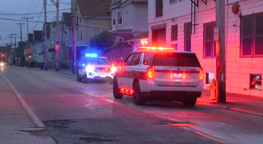 Fire breaks out in middle of Pawtucket road