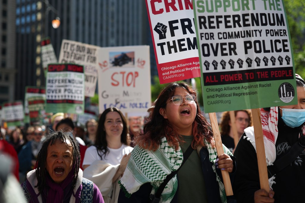 Protest in Chicago 5 years after killing of George Floyd