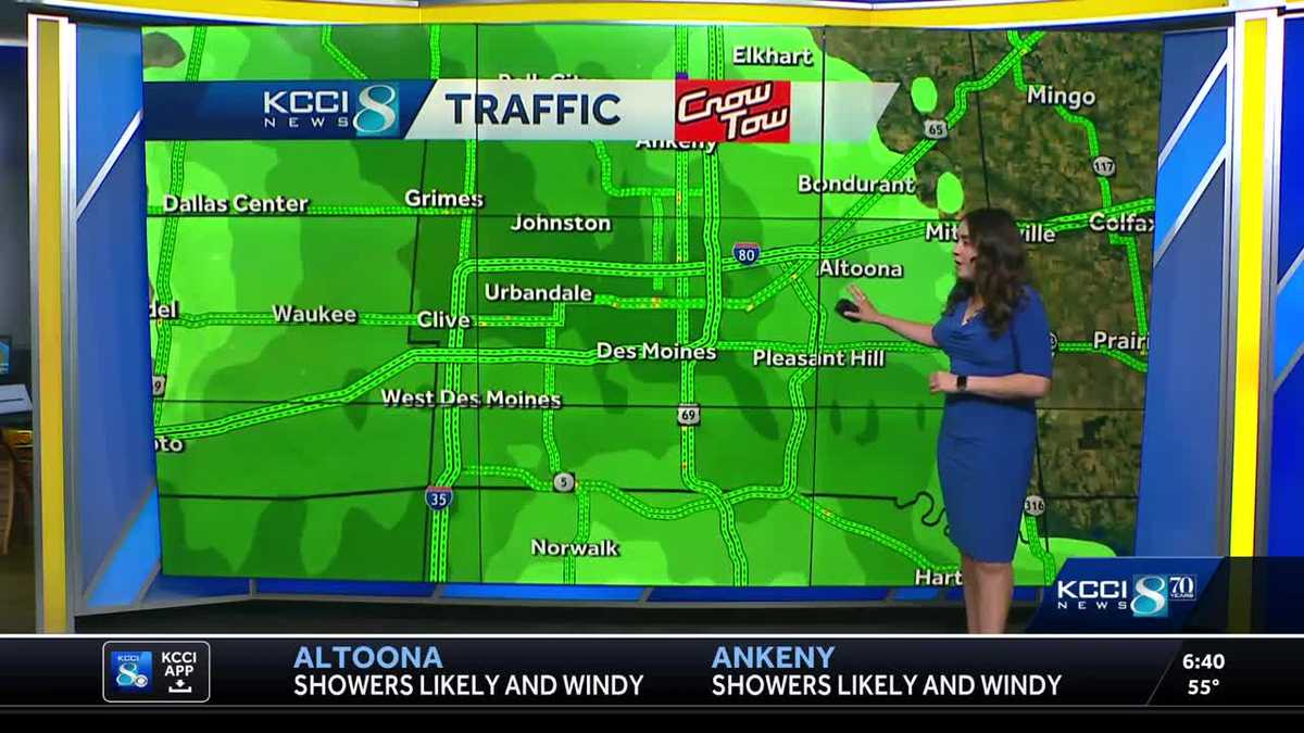 Soggy start on central Iowa roads