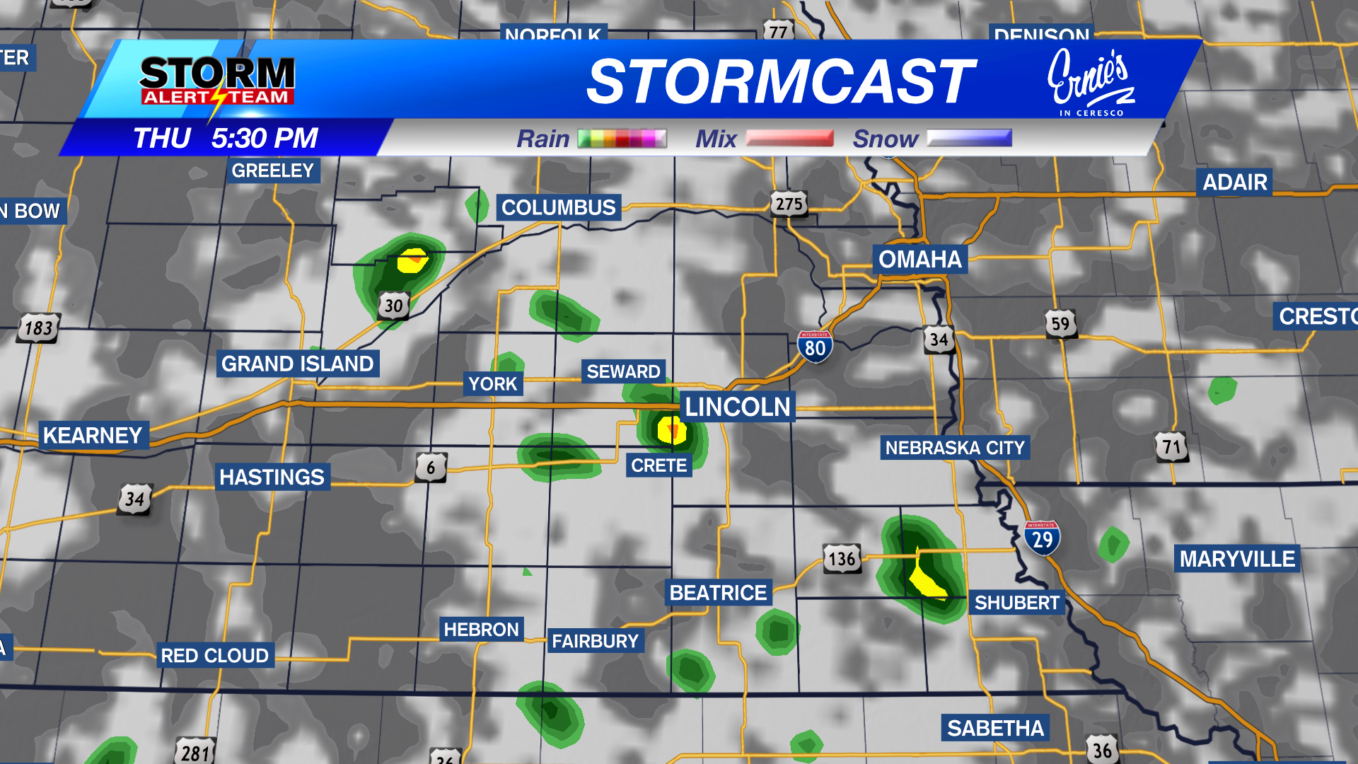 Spot storms possible Thursday while warming into the weekend