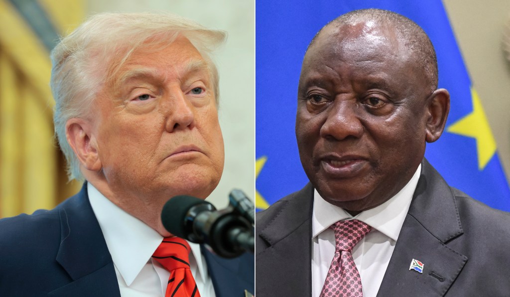 Trump ambushes South Africa president with video of attacks on whites