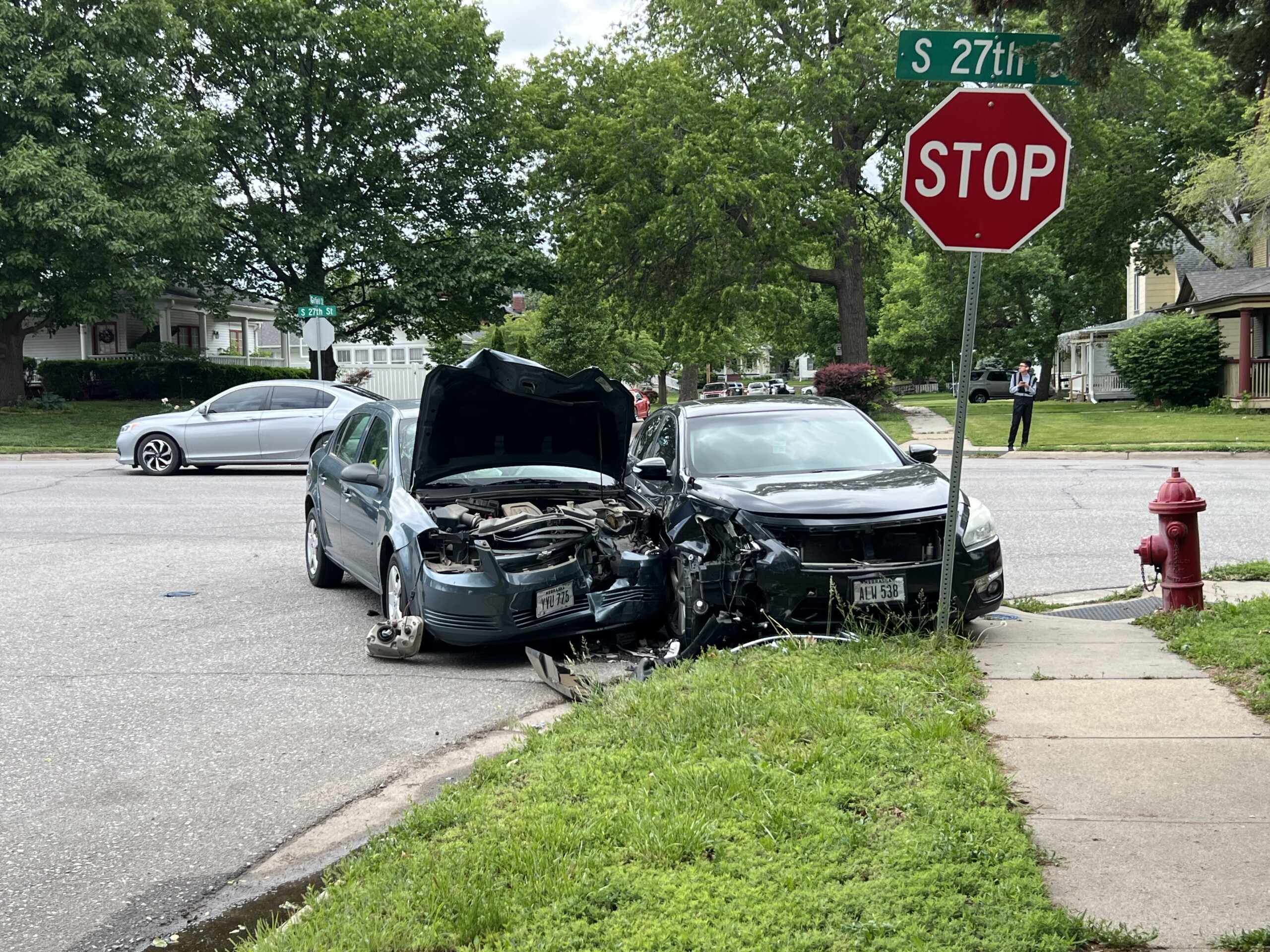 Two-vehicle crash in south Lincoln sends three to hospital