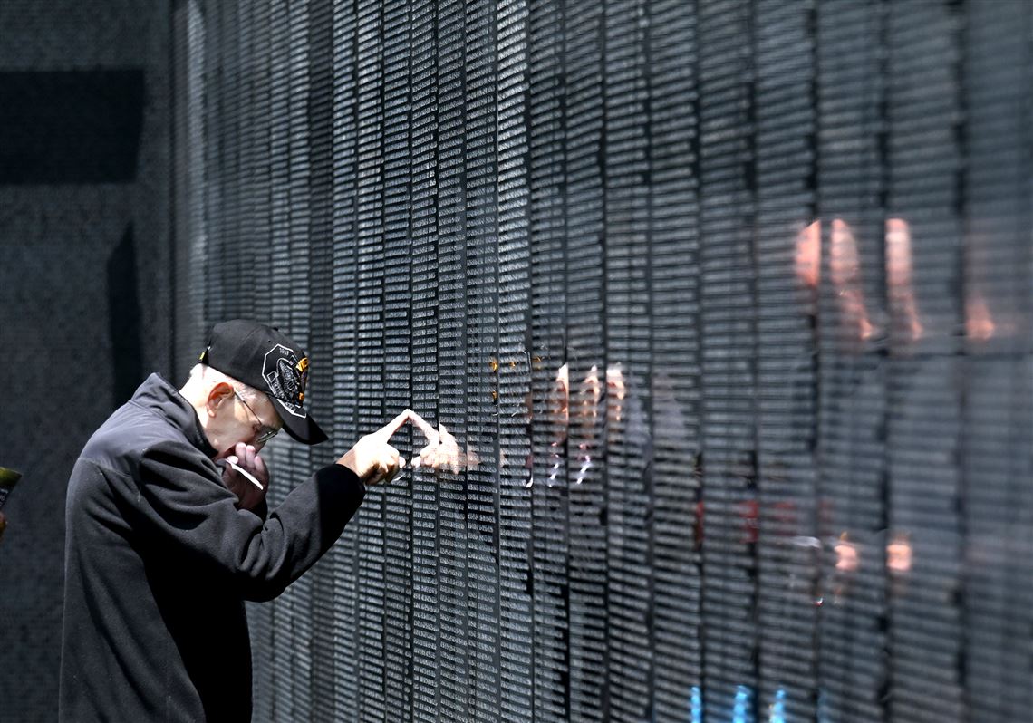 Veterans, families remember those lost during the Vietnam War at traveling Wall That Heals memorial in Shaler