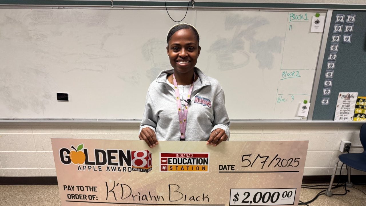 Wish-TV honors Ms. Black with Golden Apple Award - Indianapolis News | Indiana Weather | Indiana Traffic
