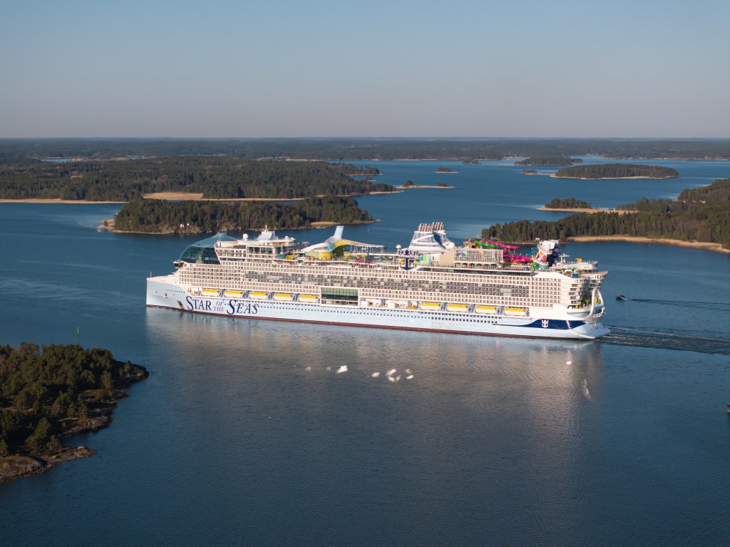World's largest cruise ship Royal Caribbean Star of the Seas performs sea trials