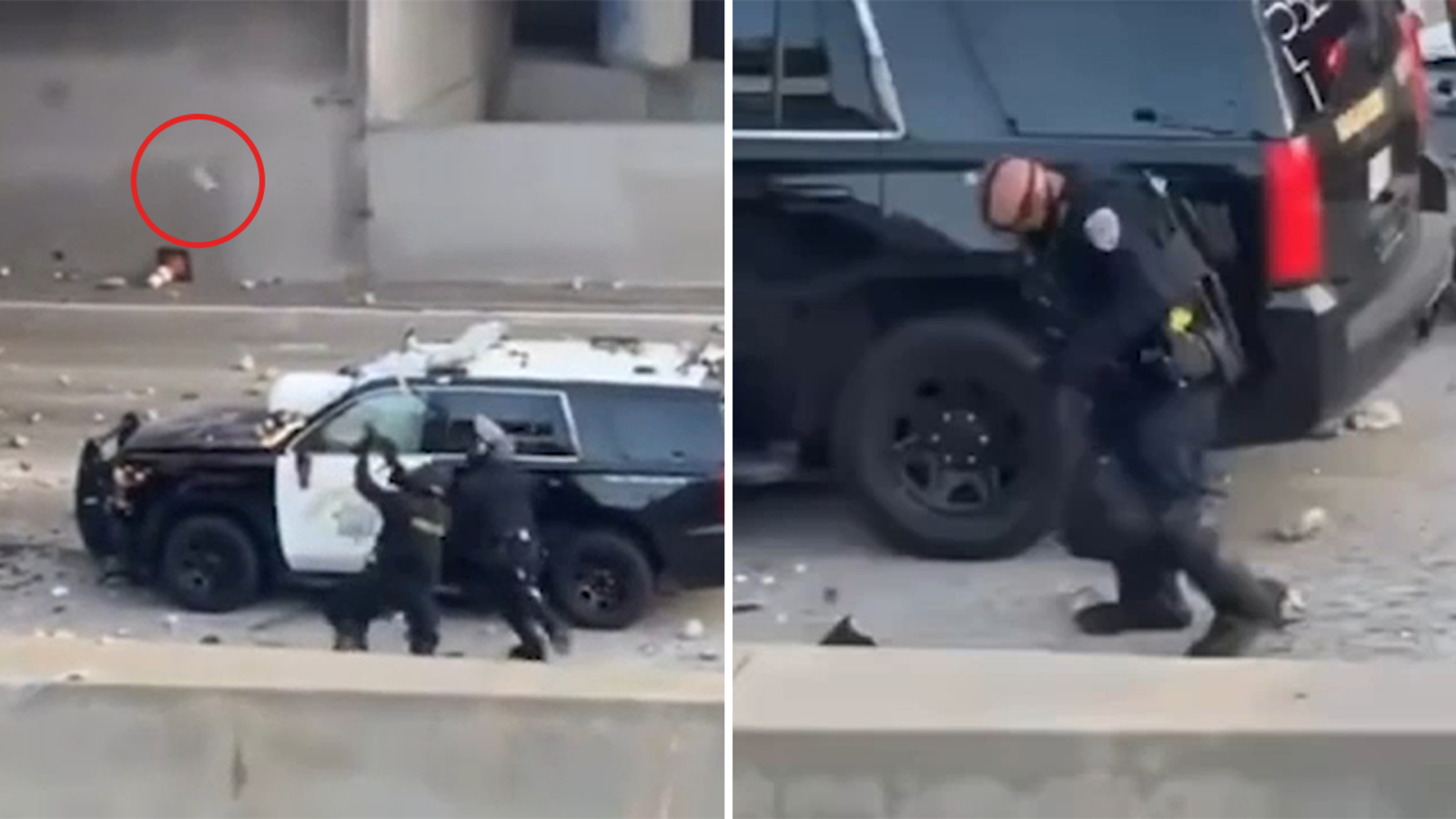 2 juveniles arrested for allegedly throwing rocks at CHP officers during downtown Los Angeles anti-ICE protest