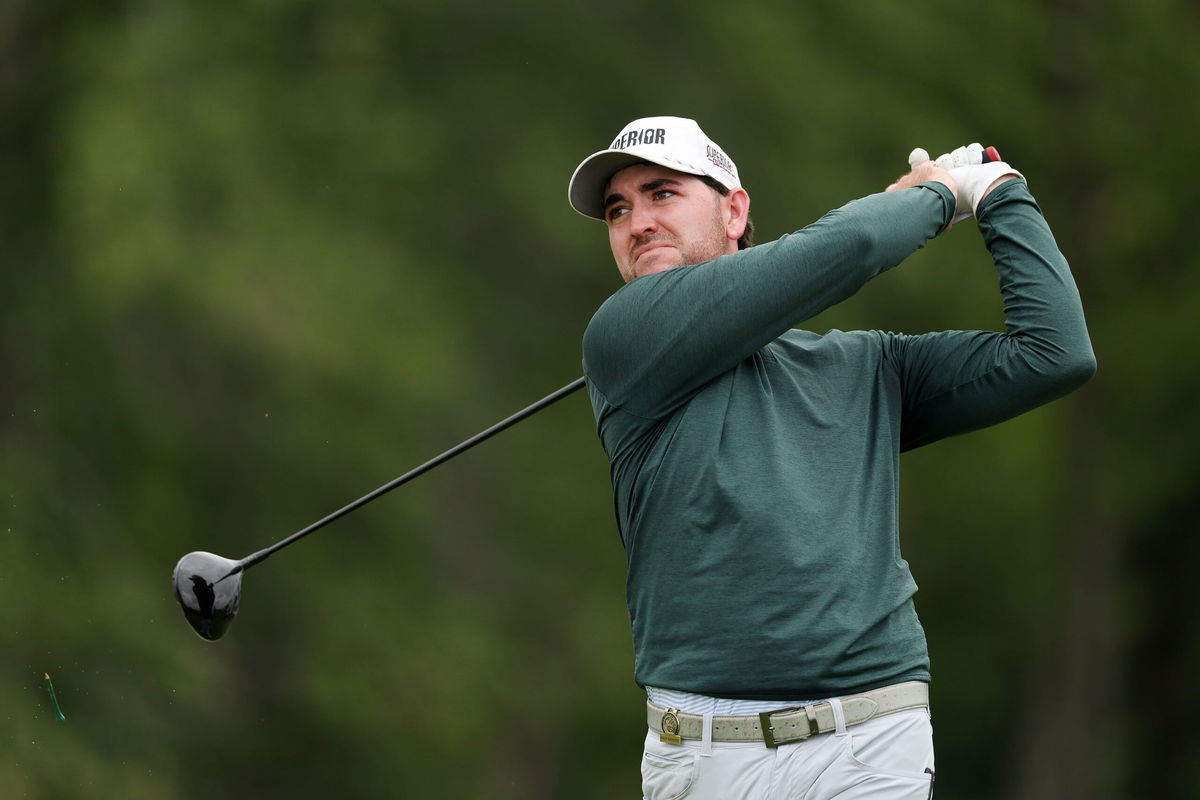 Patrick Smith/Getty Images via CNN NewsourcePhilip Barbaree Jr. of the United States plays his shot from the 15th tee during the third round.