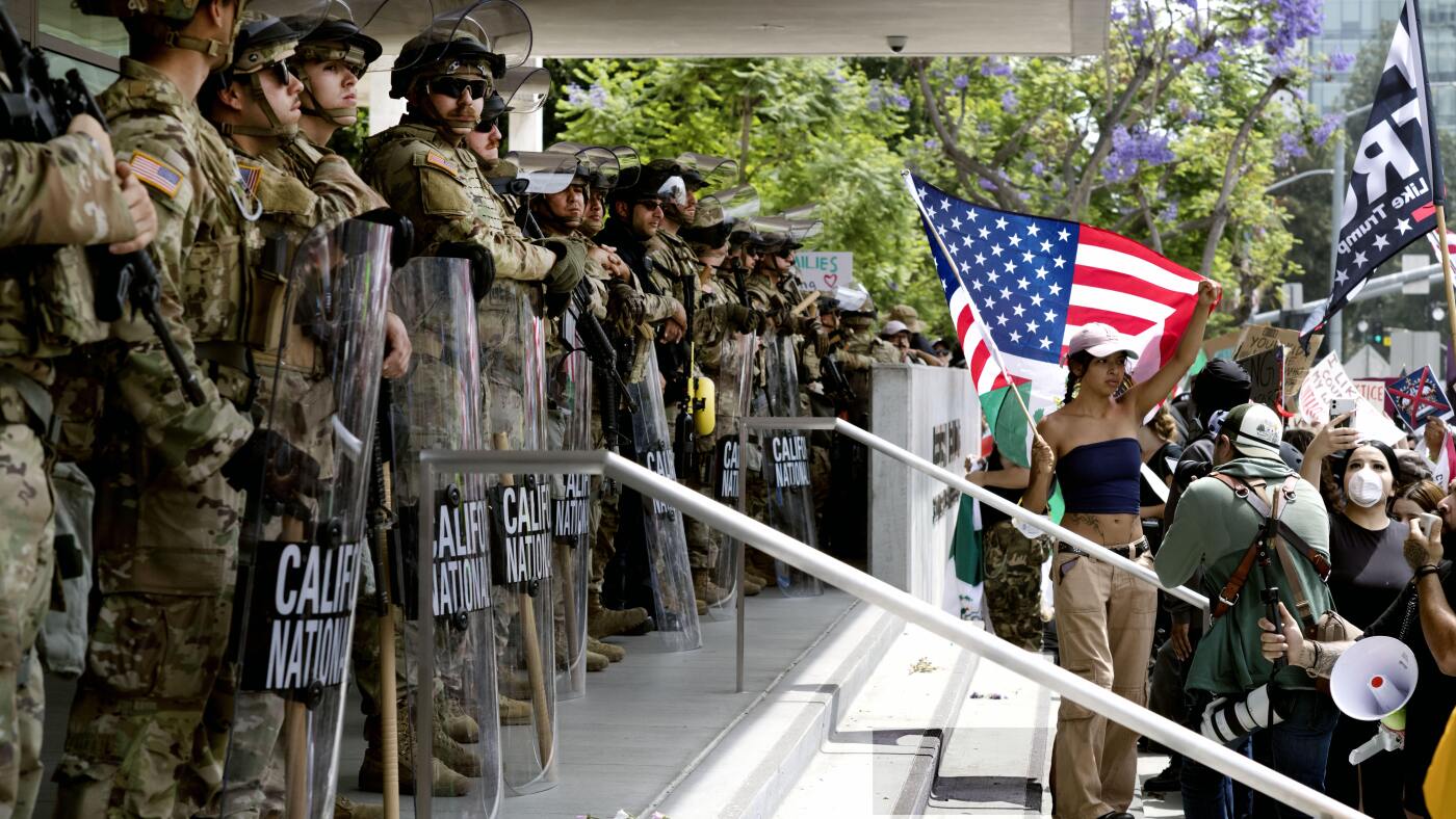 An appeals court backs Trump’s control of the California National Guard for now : NPR