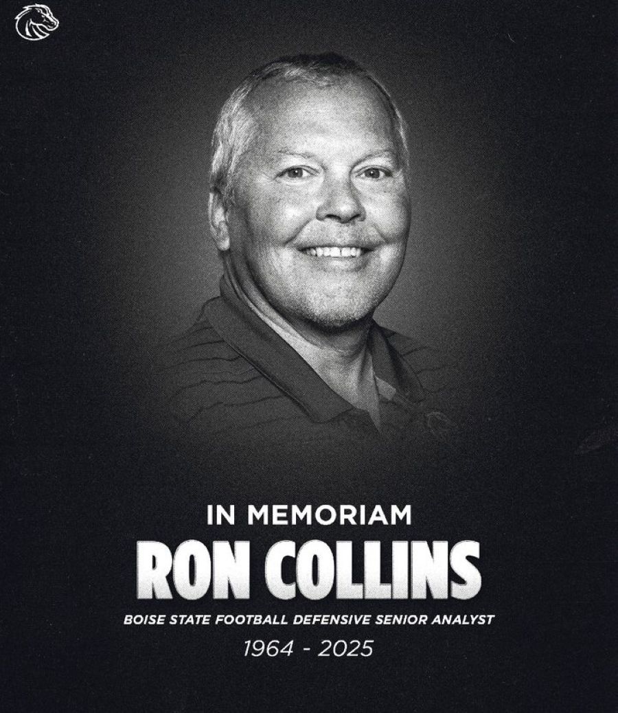 Boise State assistant football coach Ron Collins died following a long illness.