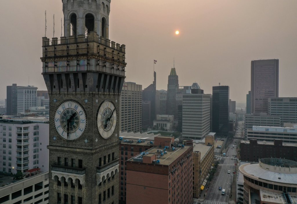 Canadian wildfire smoke may bring ‘red haze’ to Baltimore on Tuesday