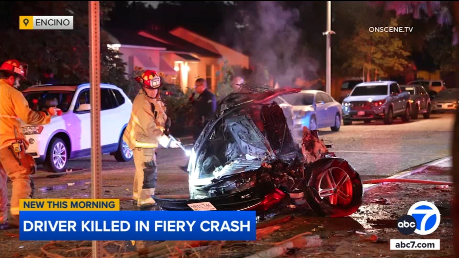 Driver killed after slamming into tree in early morning crash in Encino ...