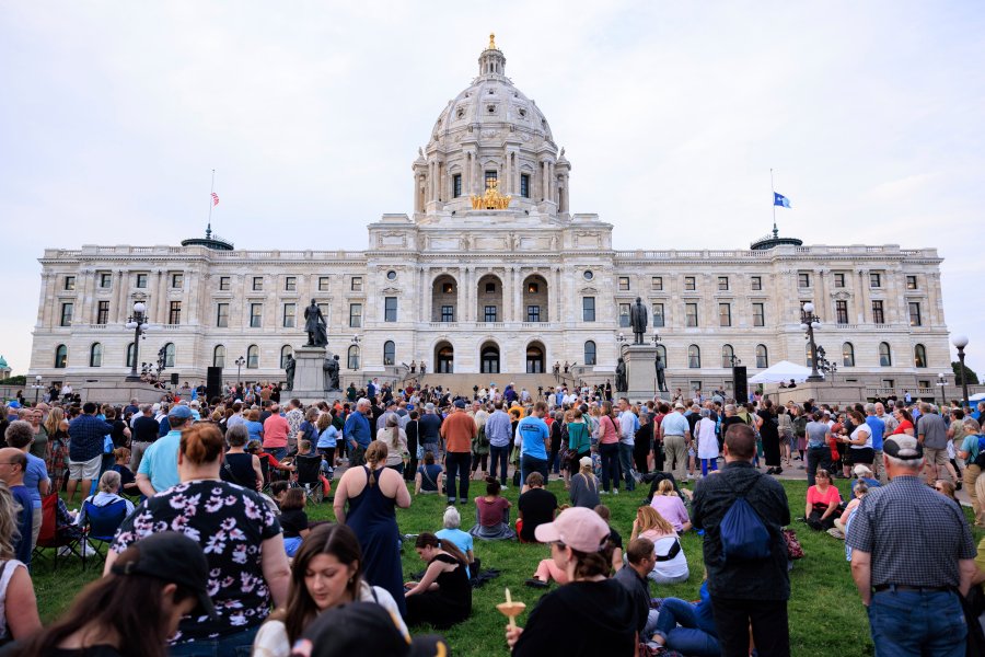 Hundreds gather to remember prominent Minnesota lawmaker and husband slain in their home