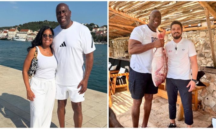Magic Johnson in Croatia loving the food, places and people