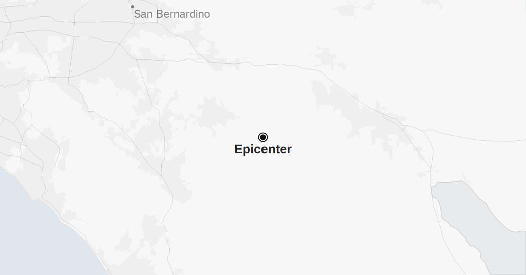 Map: 3.2-Magnitude Earthquake Strikes Near Palm Springs in Southern California