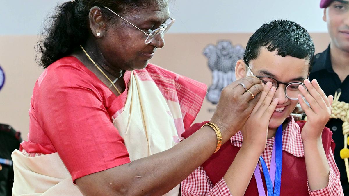 Murmu moved to tears as visually impaired children wish her on birthday