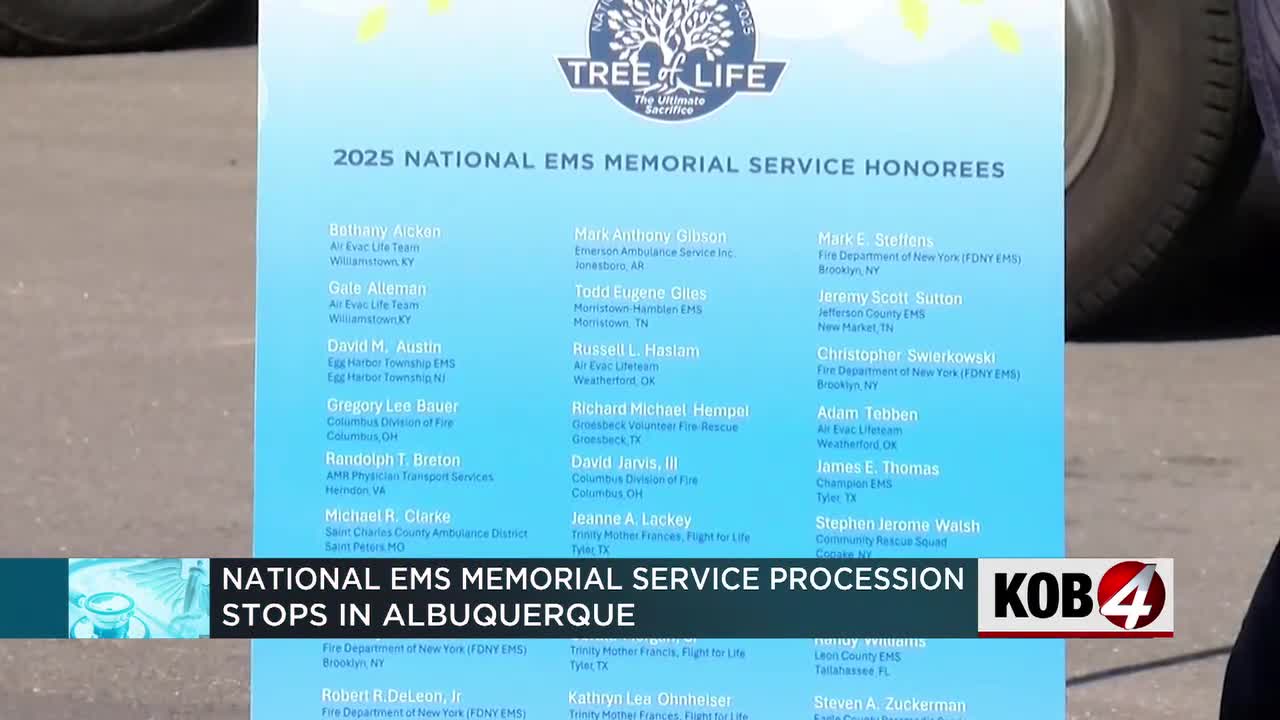 National EMS Memorial Service procession stops in Albuquerque