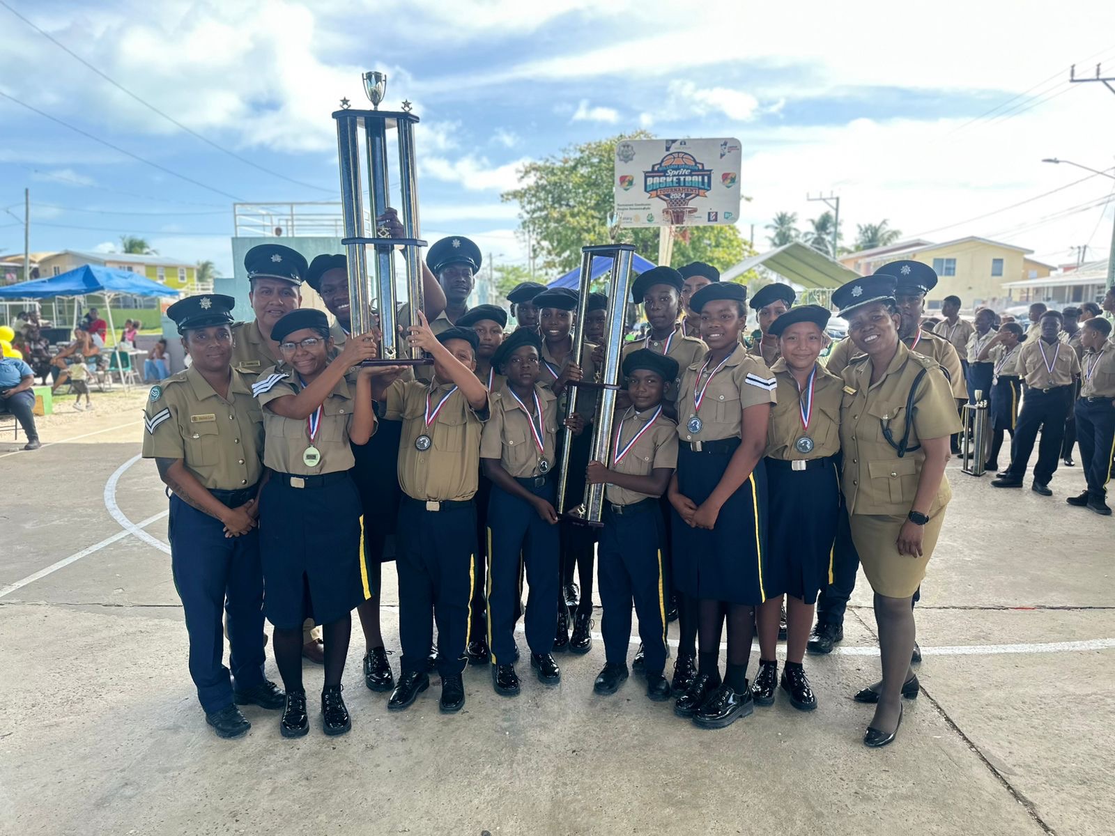 San Pedro Police Cadets Top 3rd Foot Drill Competition in Belize City