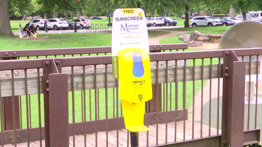 Sunscreen dispensers placed throughout Cabell County parks, pools
