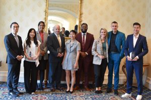 STEM group awardees pose with Secretary of State Charuni Patibanda-Sanchez and DSB Director CJ Bell. (Photo courtesy of DSB)