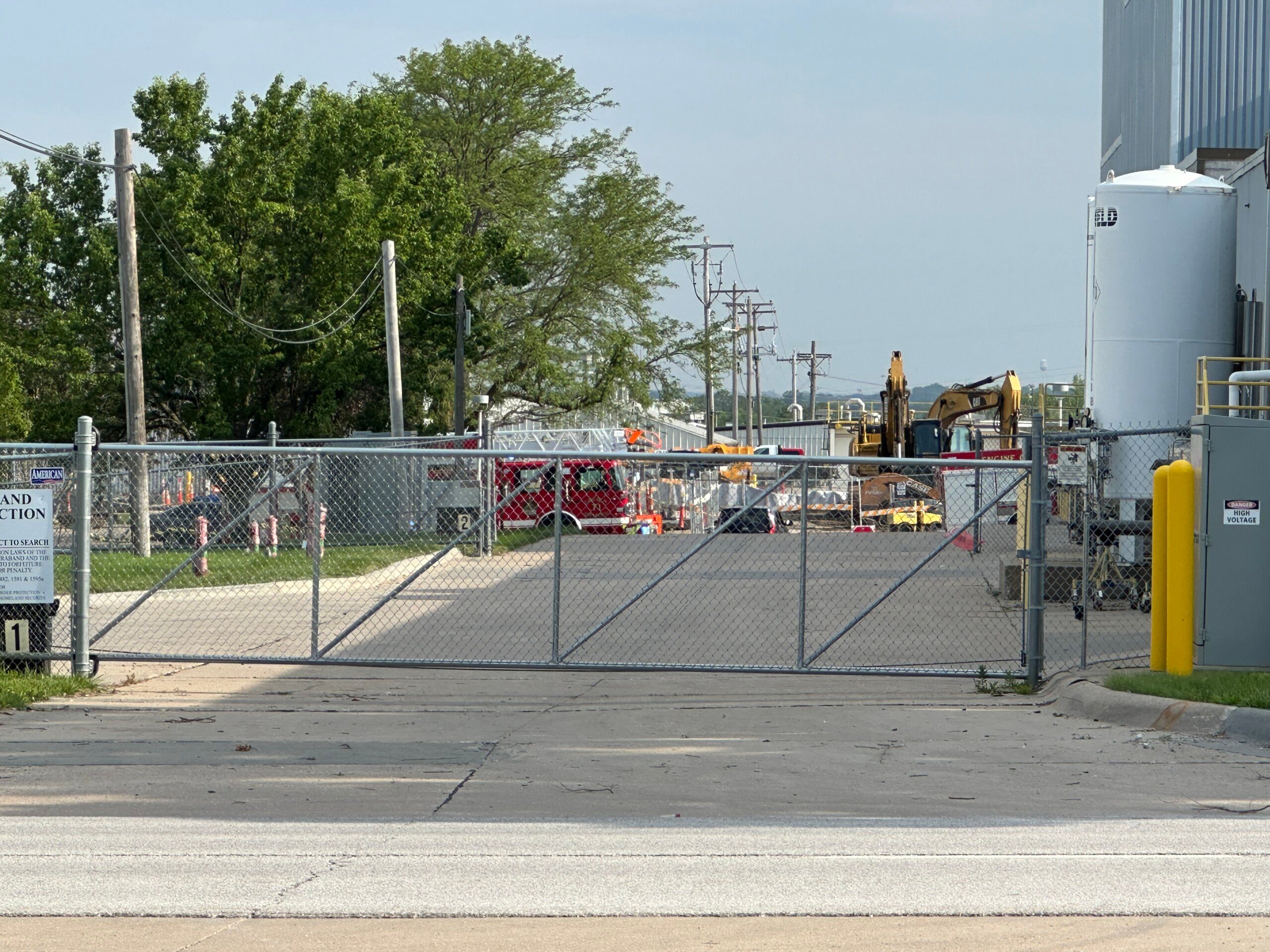 Vehicle catches fire at west Lincoln manufacturing plant