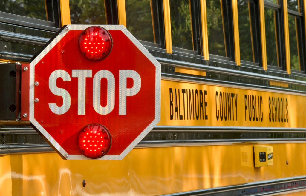 Woman struck by Baltimore County school bus dies, police say