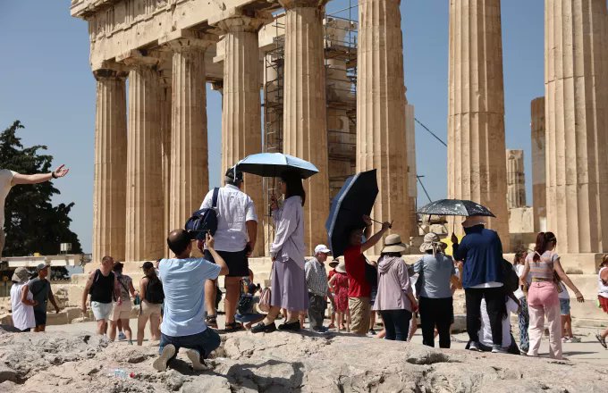 Major archaeological sites in Athens, incl the Acropolis, closed midday due to heatwave