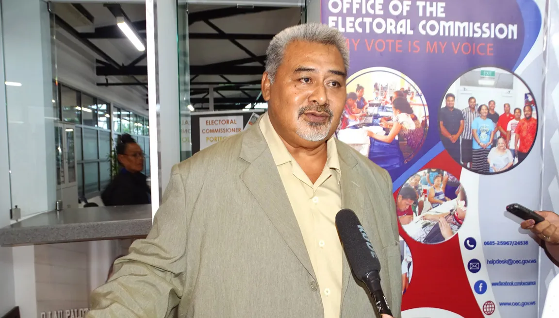 The Electoral Commissioner Toleafoa Tuiafelolo John Stanley