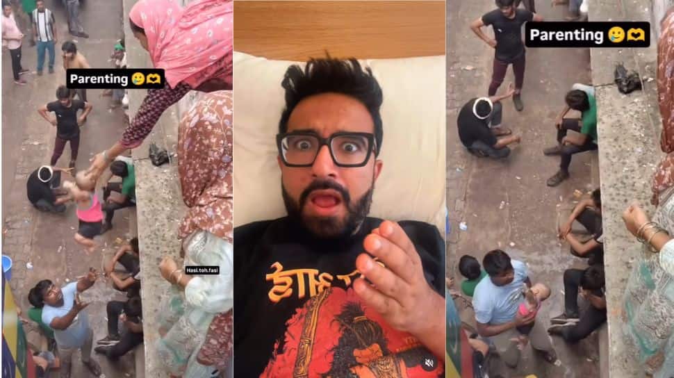 'Blinkit Se Mangvaya Hai Kya'?: Baby Tossed In The Air From Terrace To Man Arms, People React As Video Goes Viral | India News