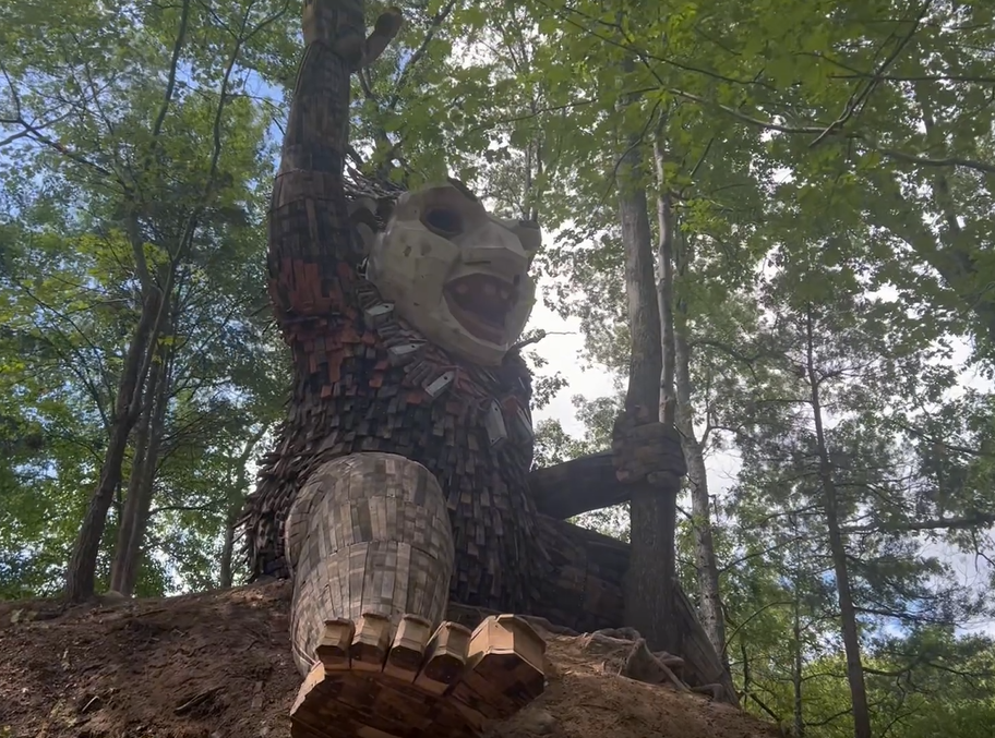 Renowned artist officially unveils three new troll sculptures in Rhode Island
