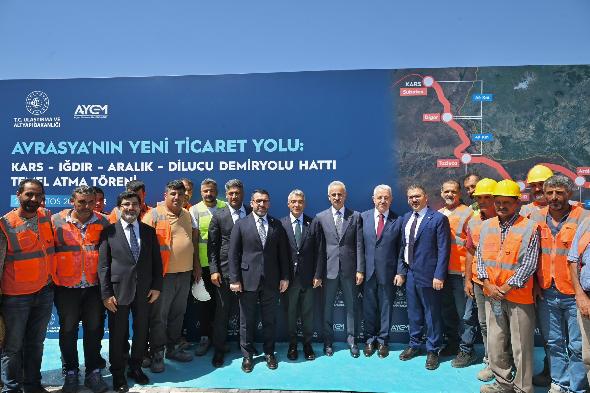 Turkey breaks ground on rail link to Azerbaijan: report