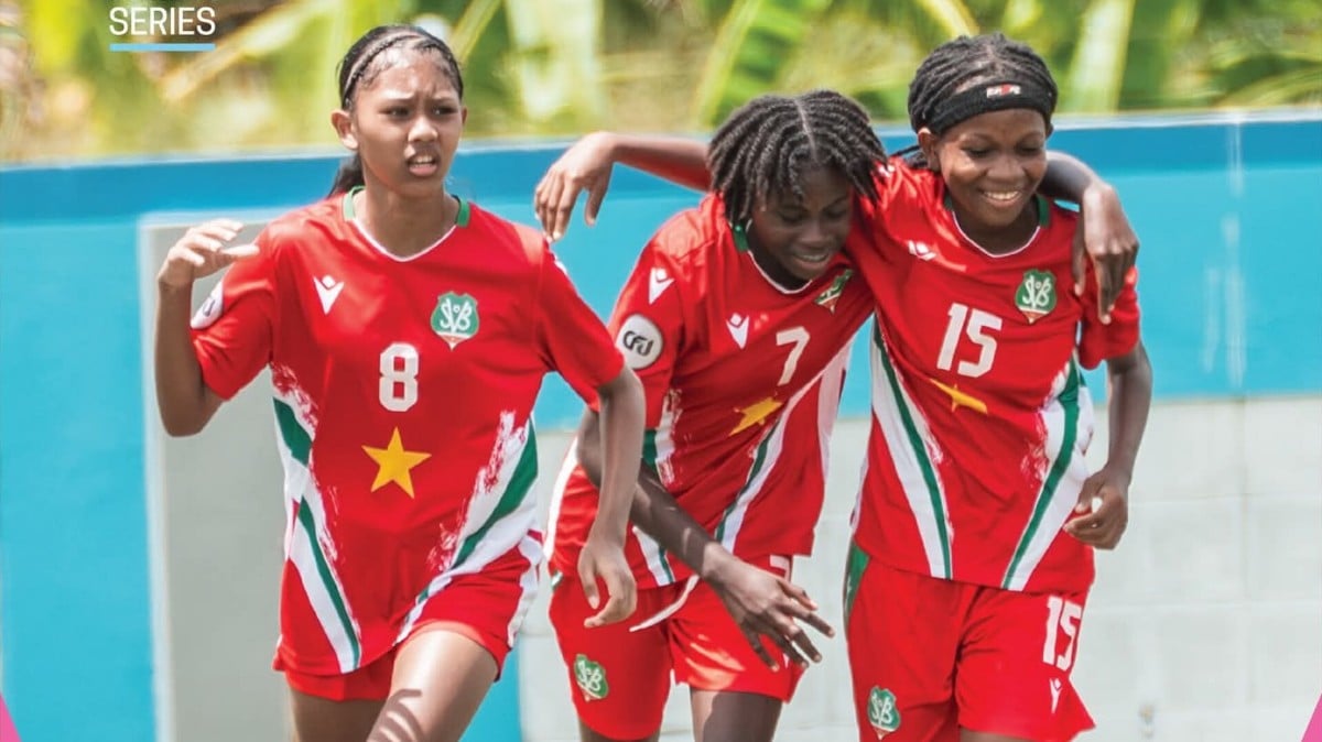 U-14 meisjes Suriname winnen van Britse Maagdeneilanden met 3-2 in CFU Challenge Series