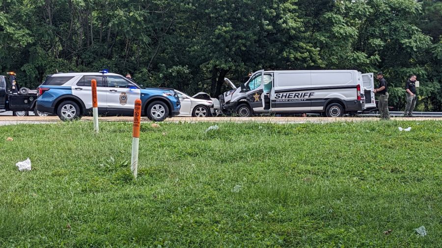 Wake County Sheriff's Office transport van with inmates crashes on Hammond Road in Raleigh: Police