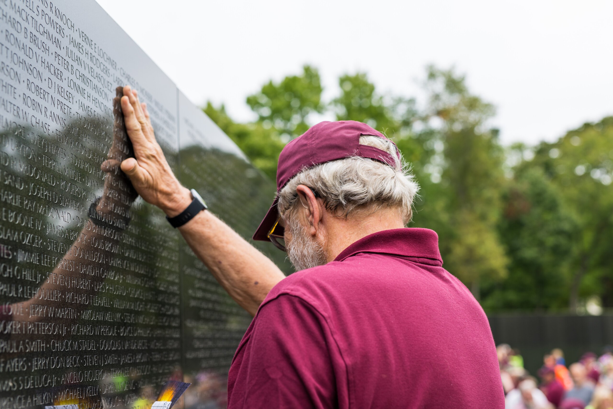An emotional second day of the Honor Flight as those that have fallen are remembered at the Vietnam Memorial