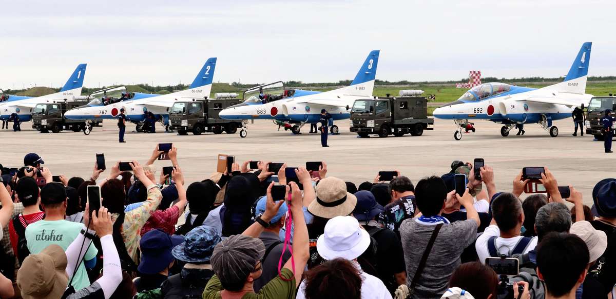 Blue Impulse Aerial Team Amazes Over 40,000 Spectators at Home Base Air Show in Miyagi Pref.