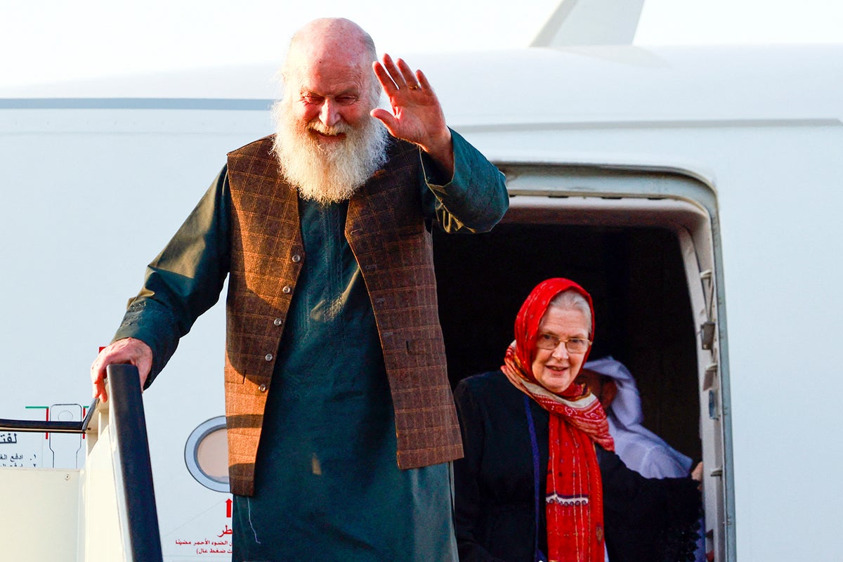 British couple held in Afghanistan call their release by Taliban ‘a mystery’
