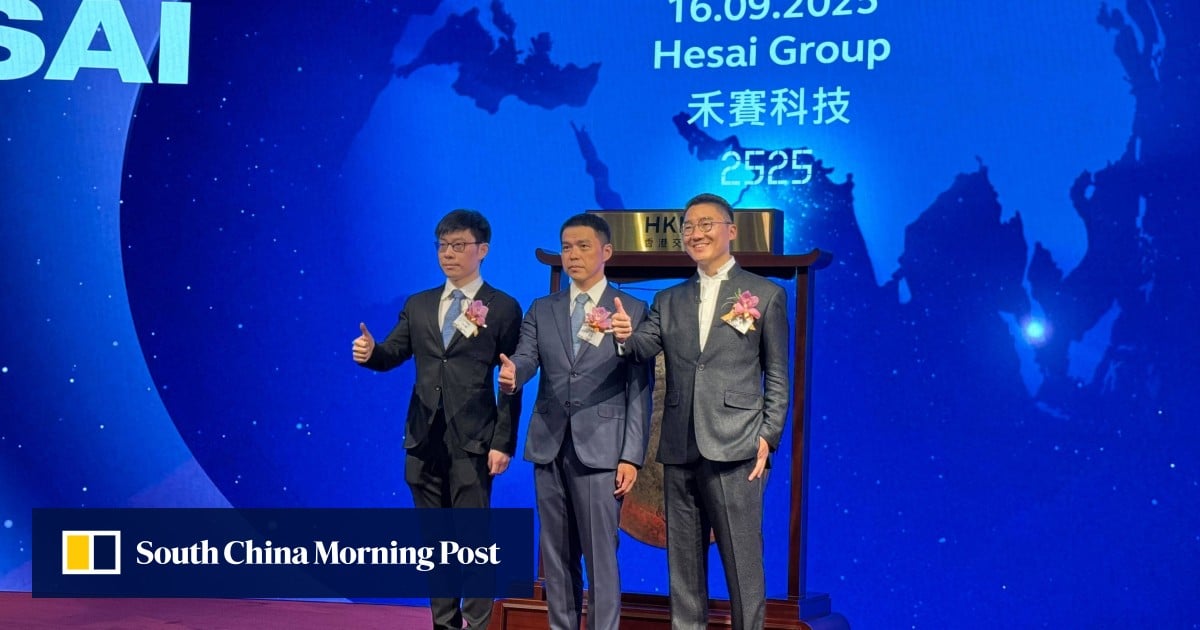 China’s Hesai rises in Hong Kong share debut as lidar-sensor maker raises US$531 million