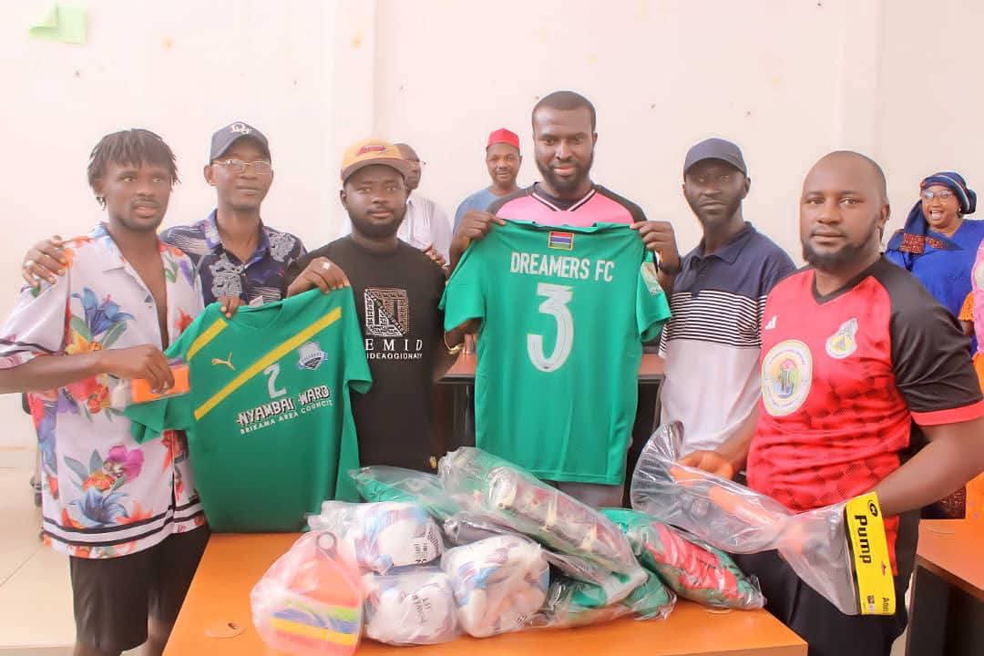 Councillor Jallow Donates Football Equipment to Seven Teams -