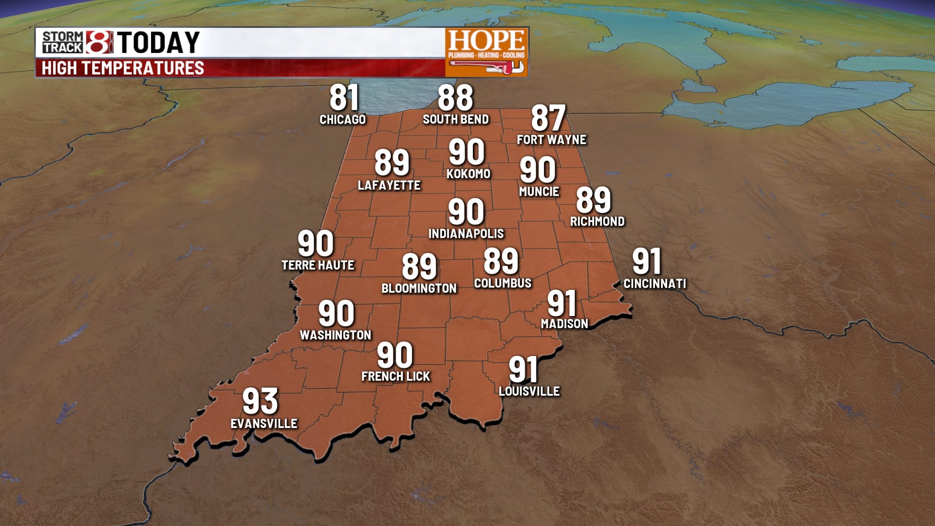 Heat wave continues in Indiana, rain on the way - Indianapolis News | Indiana Weather | Indiana Traffic