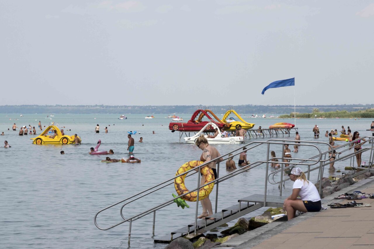 balaton beach weather sunny summer