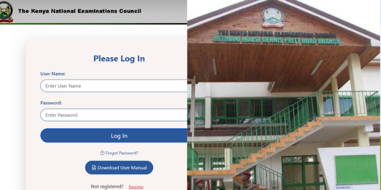 A Photo Collage Of The Knec Online Portal And Its Headquarters Photo/Nairobiwire