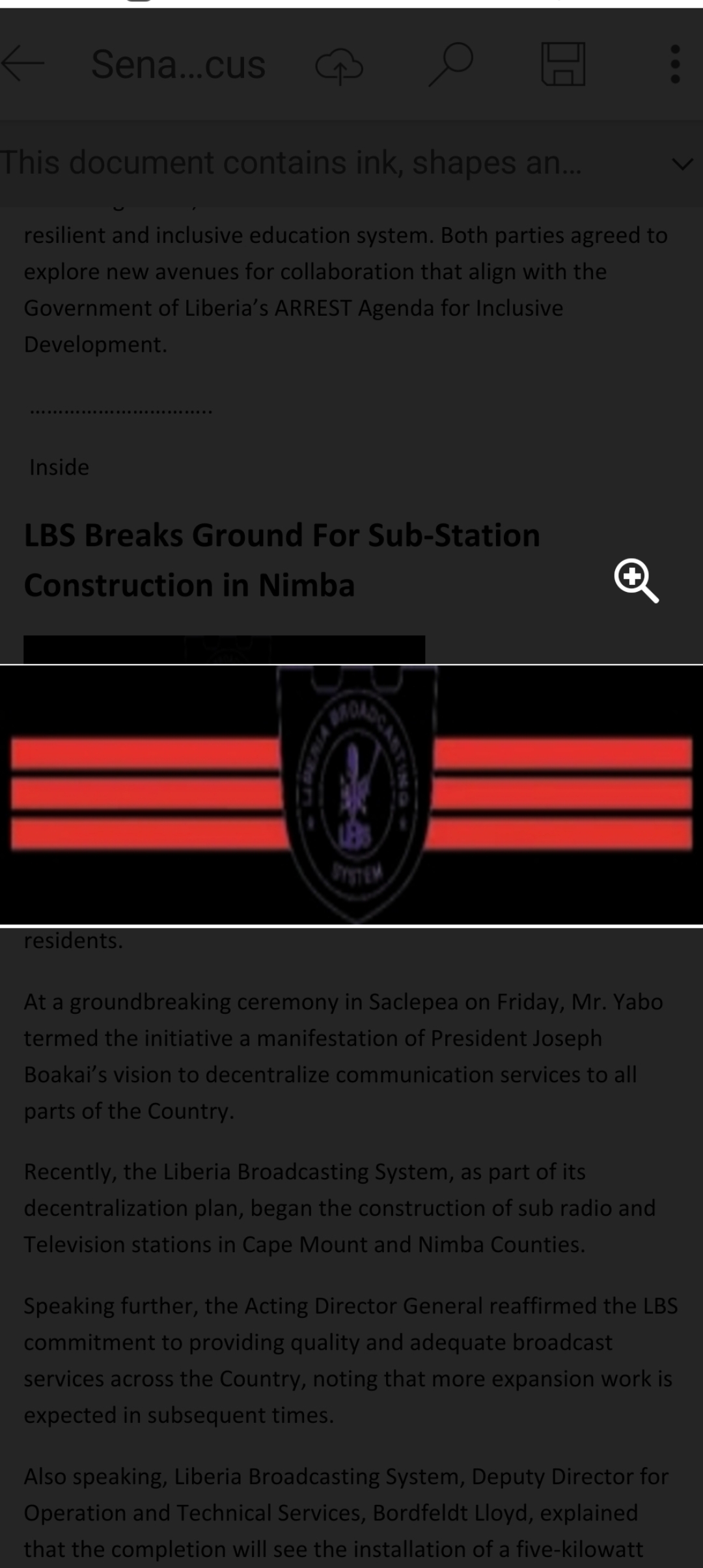 LBS Breaks Ground For Sub-Station Construction in Nimba